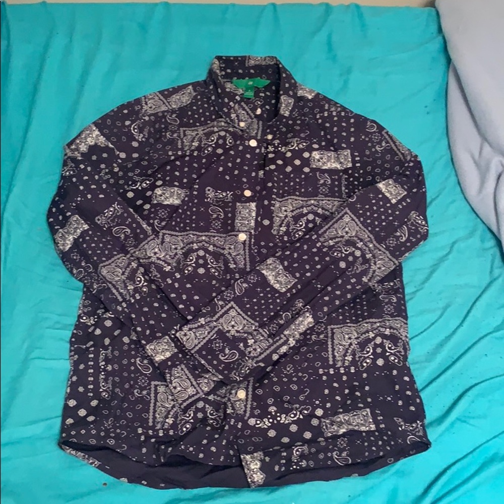 Blue Paisley Dress shirt